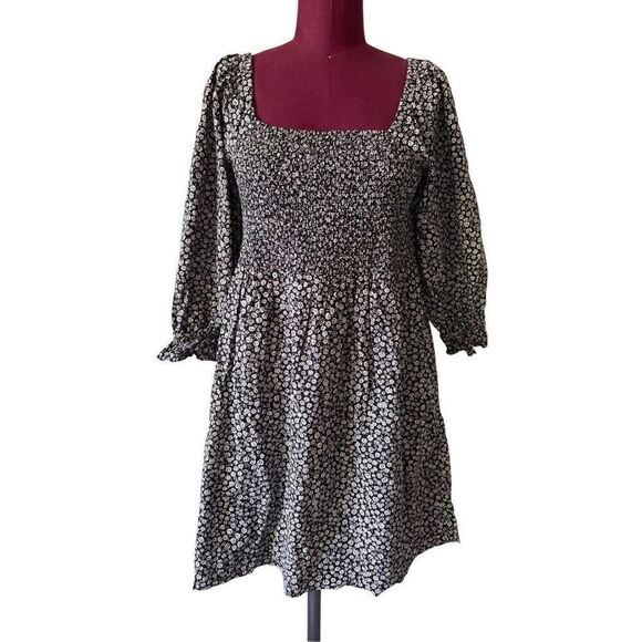 Madewell Black and White Floral Mini Dress - Picture 5 of 14